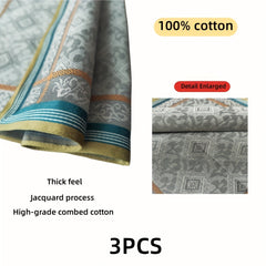 3pcs Men's Handkerchief Soft Absorbent Business Suit Towel
