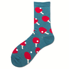6 Pairs Geometric Pattern Socks Street Socks Women's Stockings