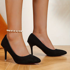 Women's Stiletto Heels Slip On Pumps Comfortable Dress Heels