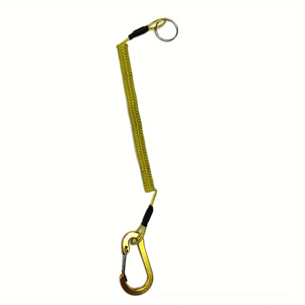 Retractable Safety Coiled Lanyard with Carabiner Clip