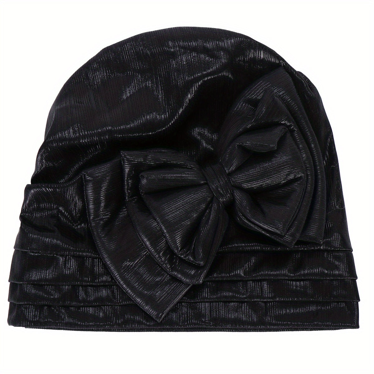 Bowknot Bright Elastic Turban Cap Headscarf Glitter Head Wraps