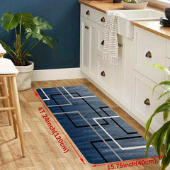 Geometric Anti-Fatigue Kitchen Mat, Non-Slip Foam Absorbent Bath Mat