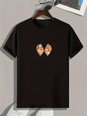 Conch Pattern Print Men's Comfy Sports T-Shirt