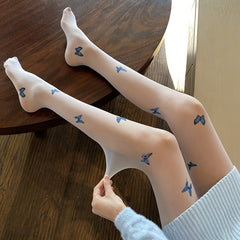 Butterfly Print Pantyhose Women's Stockings & Hosiery