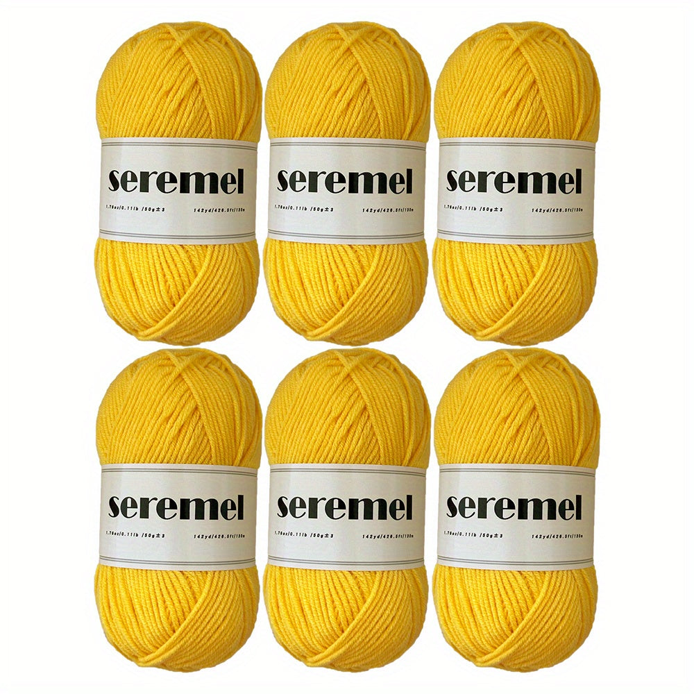 6pcs Acrylic Yarn Crochet Soft Yarn For Crocheting And Knitting 50g pc