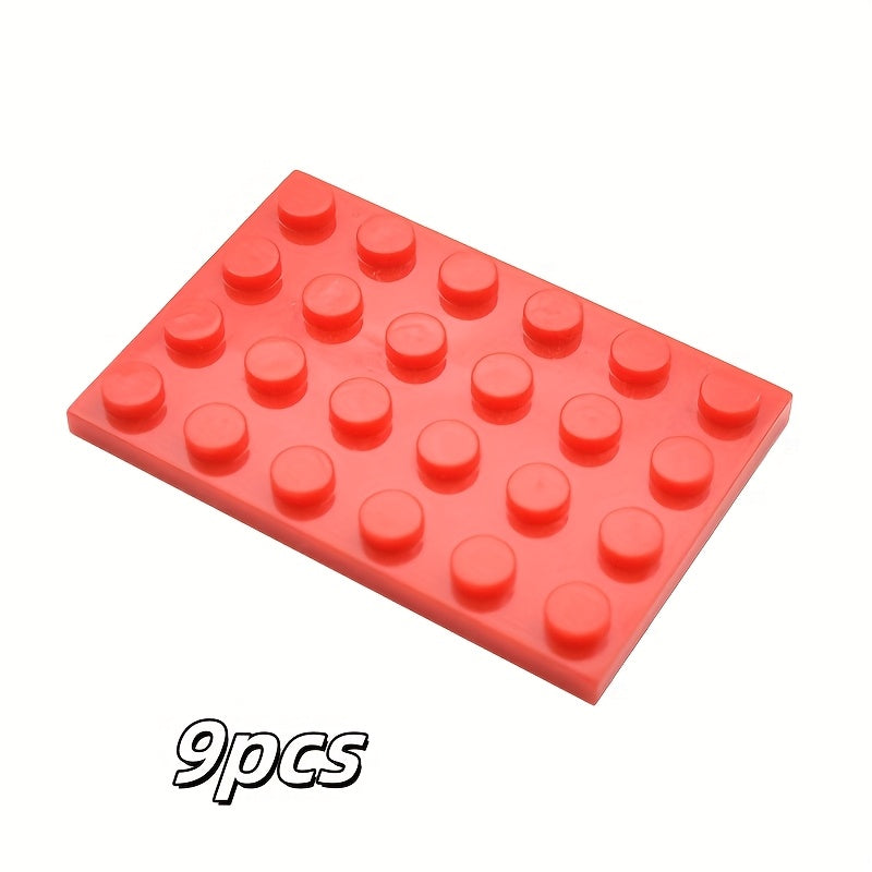 9pcs 4x6 Base Plates Building Blocks Creative DIY Decoration