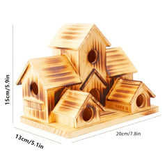 Large Wooden Birdhouse for Hanging Outside