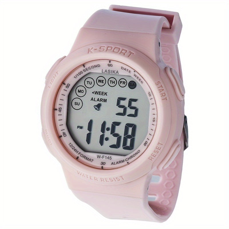 Children's Sports Watch, Black, Water Resistant, Digital Display, Alarm