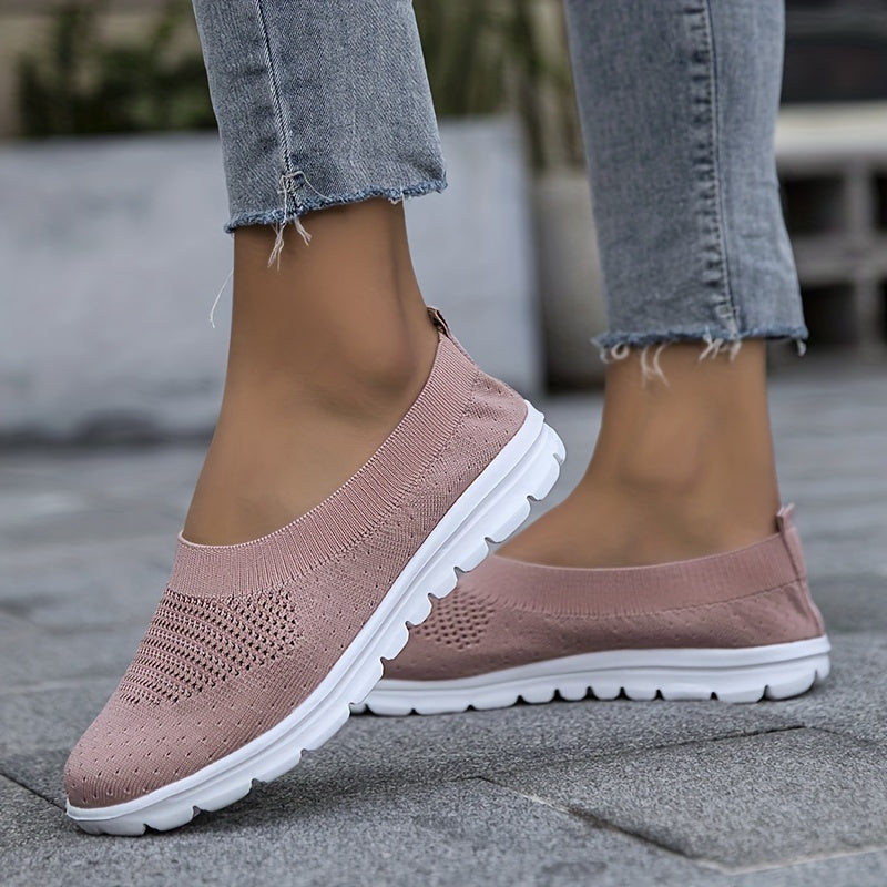 Women's Knitted Sock Sneakers Comfy Slip On Shoes