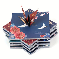 Square Origami Colored Paper Cardboard Stacking Materials 72pcs