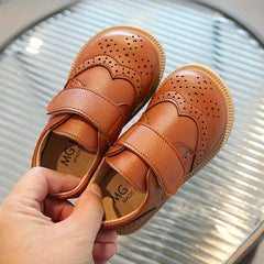 Vintage Solid Loafer Shoes For Boys Breathable Non slip Walking Shoes
