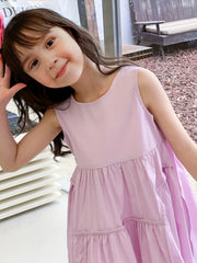Girl's Sleeveless Princess Dress Breathable for Summer