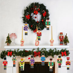 12pcs Small Nutcracker Ornaments Christmas Party Decoration