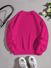 Mama Print Loose Sweatshirt Casual Long Sleeve