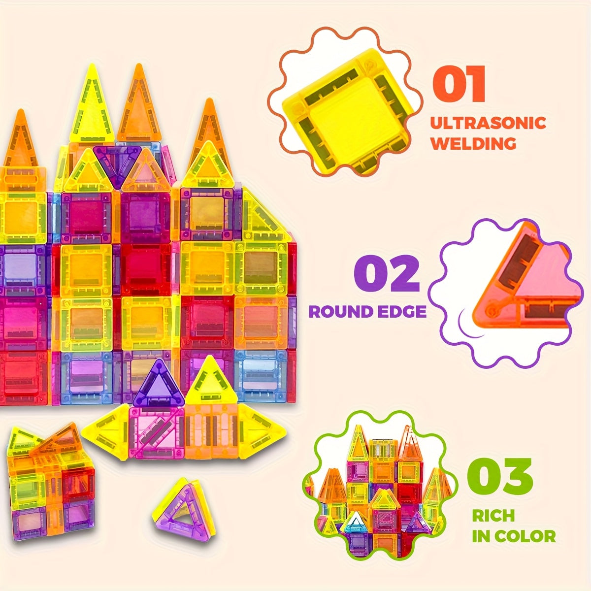 Mini Magnetic Building Blocks 3D Construction Toy Set for Kids