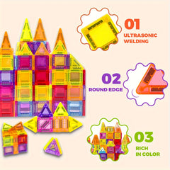 Mini Magnetic Building Blocks 3D Construction Toy Set for Kids