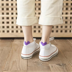 6 Pairs Heart Pattern Socks Low Cut Ankle Socks Women's Stockings