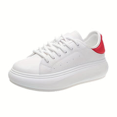 Women's Platform Lace-Up Sneakers Low Top Outdoor Shoes