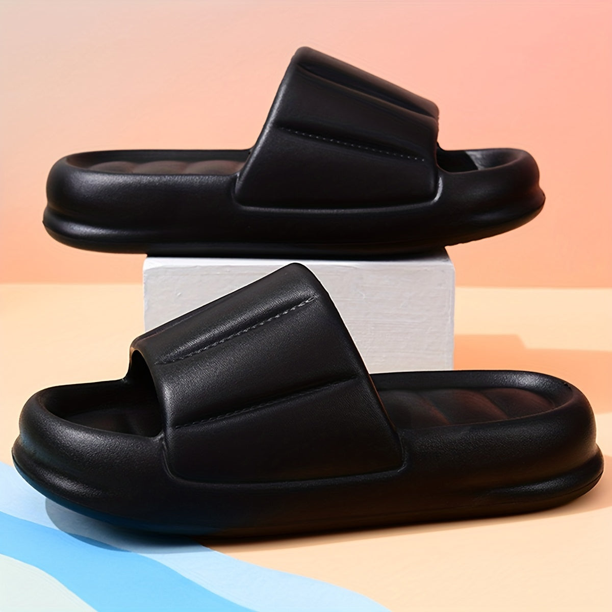Men's Non Slip Comfortable Platform Slides For Summer