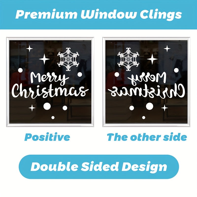 237pcs Christmas Window Stickers Reusable Xmas Window Clings Decals