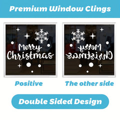 237pcs Christmas Window Stickers Reusable Xmas Window Clings Decals