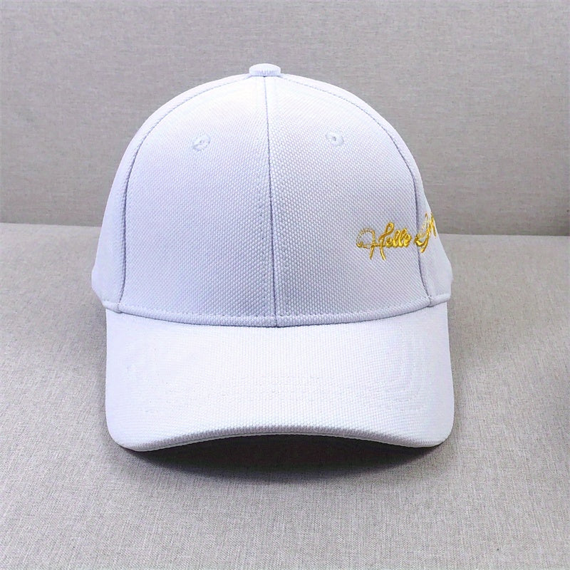 Letter Embroidery Unisex Baseball Cap Solid Hip Hop Dad Hats Casual Sun Hats