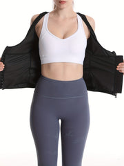 Zipper Shaping Tank Tops Waist Trainer Tummy Control Slimmer Open Bust Top