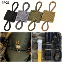 4pcs Molle Backpack Buckle Clips Elastic Webbing Lock Camping