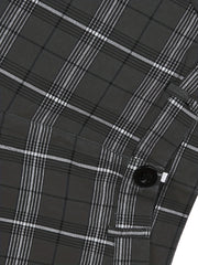 Slim Fit Plaid Slacks Men s Casual Vintage Style Slightly Stretch Dress Pants