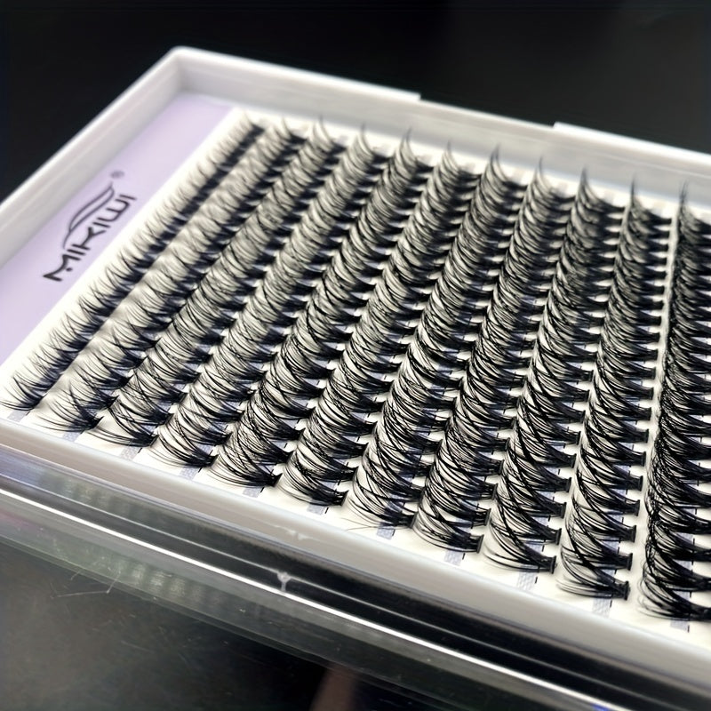 240pcs 40D Cluster Lashes DIY Eyelash Extension D Curling Long Individual Lashes