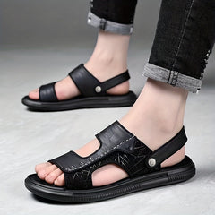 Men's Buckle Slide Sandals, Casual Slip On