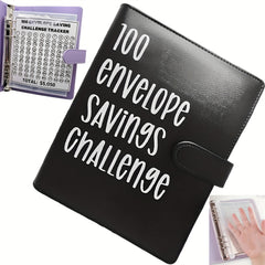 PU Leather Envelope Money Saving Challenge Binder - Save 5 050 with Ease & Fun
