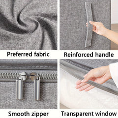 Large Capacity Storage Bag Lightweight Clothes Storage Bag With Window & Handles