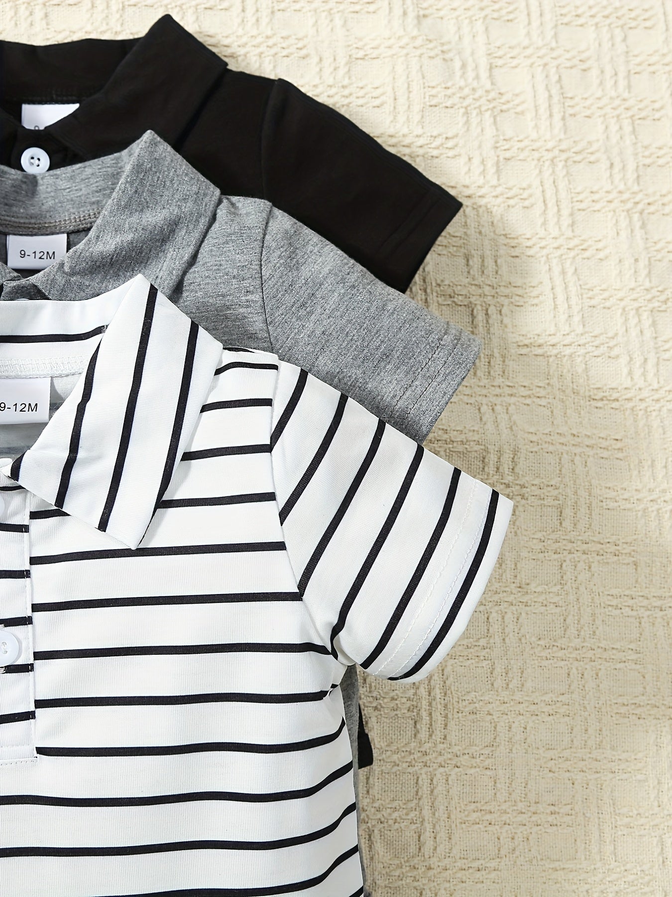 3pcs Baby Short Sleeve Triangle Bodysuits