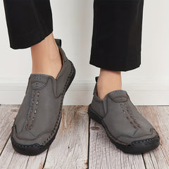 Vintage Style Loafer Shoes Stitch Detail Slip On Men's Shoes