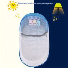 Portable Baby Travel Cot with Mosquito Net - Indoor & Outdoor Carry Cot