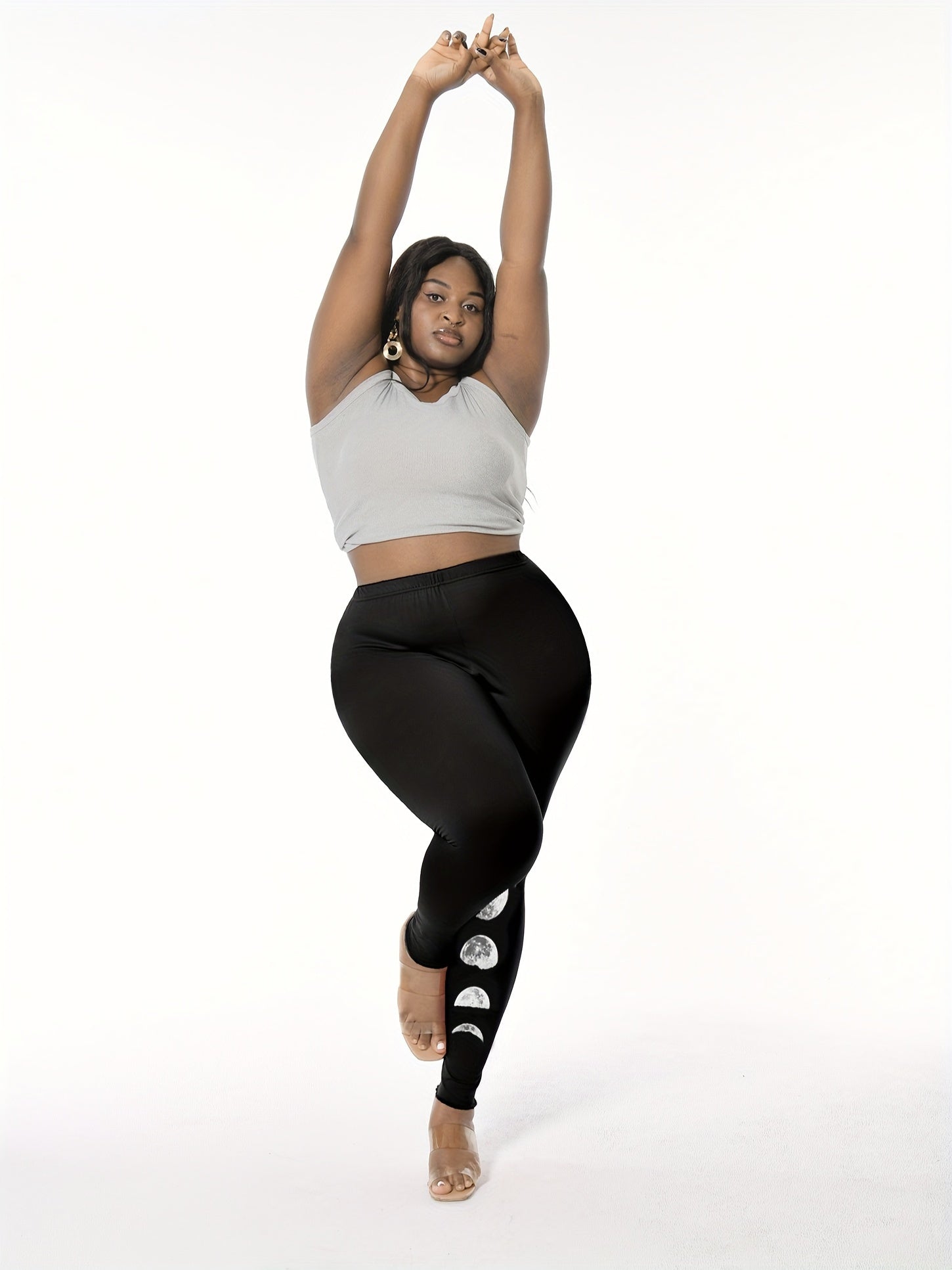 Moon Print High Rise Leggings