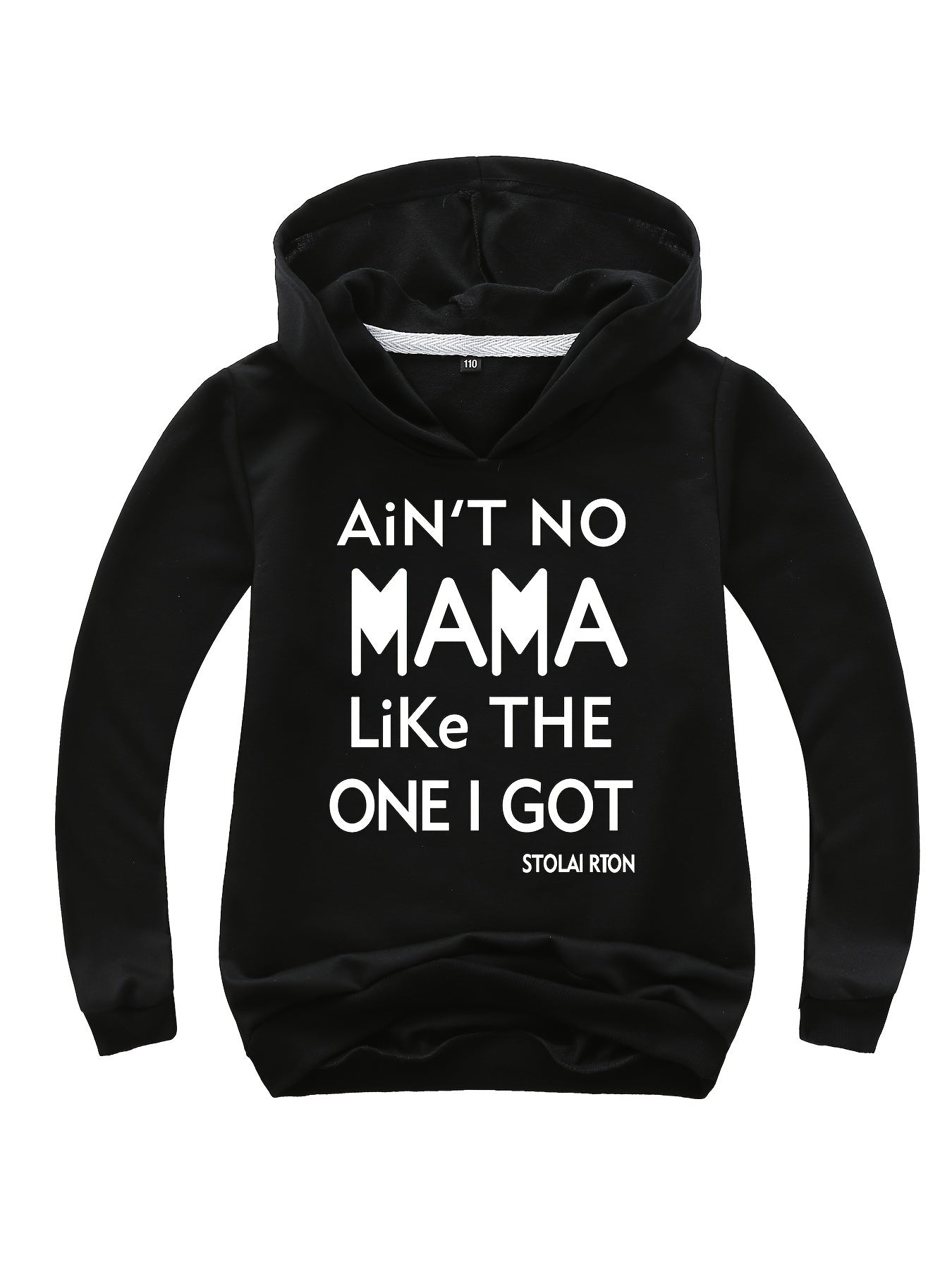 Cozy Letter Print Hoodie For Boys Girls Toddlers 1 SIZE UP