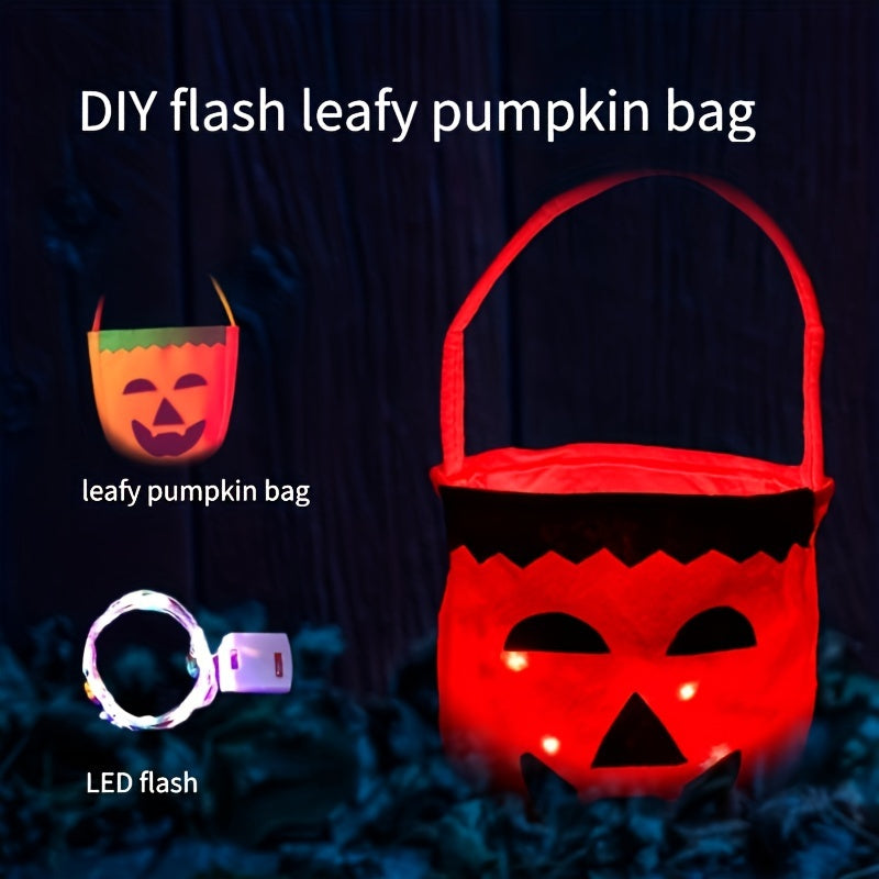 DIY Flashing Pumpkin Handbag LED Flashing Candy Bag