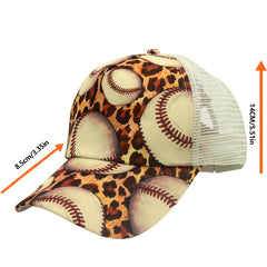 Sunshade Breathable Baseball Cap Multiple Pattern Print Men Women