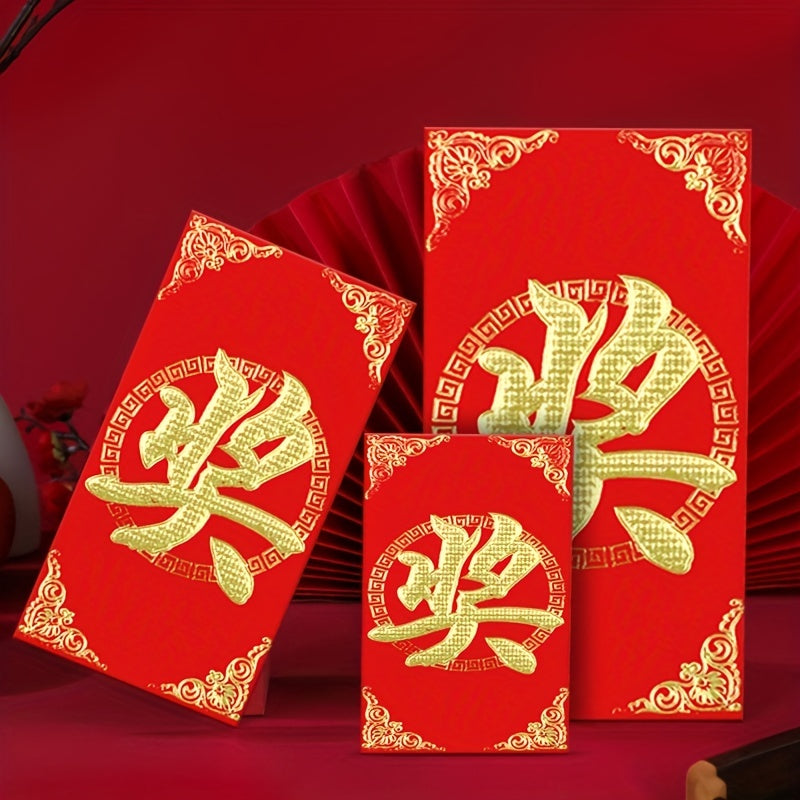 6pcs Chinese Printed Blessing Red Envelopes Lucky Money Rabbit Red Envelopes