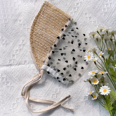 Flower Mesh Stitching Straw Cap Sun Protection Breathable Outdoor Traveling Cap