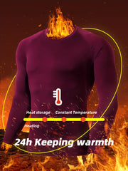 Men's Solid Breathable Warm Stretch Underwear Set