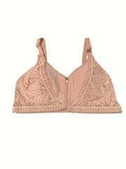 Wireless Plant Lace Bra Full Coverage Women's Lingerie