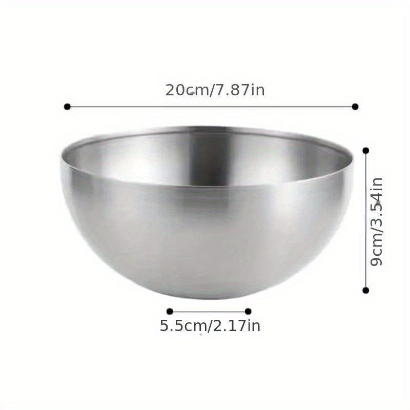 Stainless Steel Salad Bowl Instant Noodle Bowl Serving Bowl