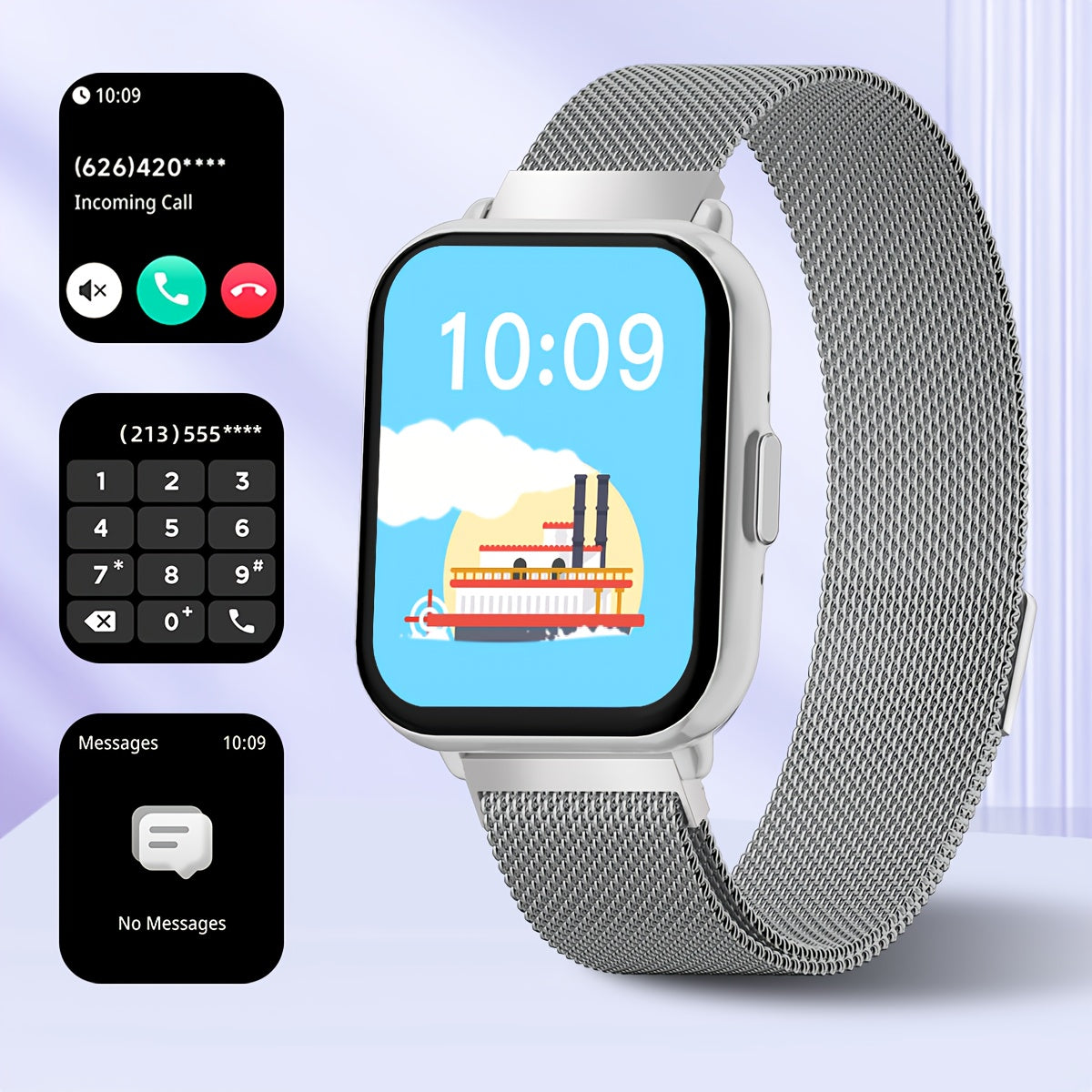 Unisex Smartwatch 1.83 Inch Display 1ATM 100+ Sports Modes