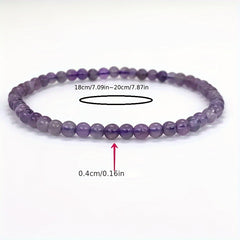 Amethyst Single Circle Bracelet Natural Stone Bracelet