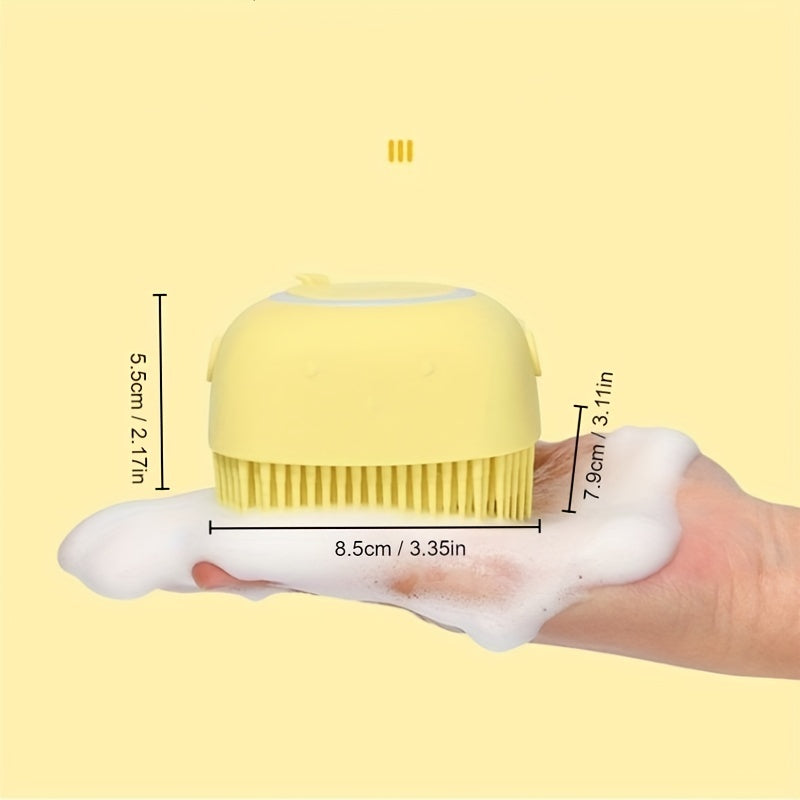 Pet Bath Brush & Shampoo Dispenser for Dogs & Cats Grooming Tool