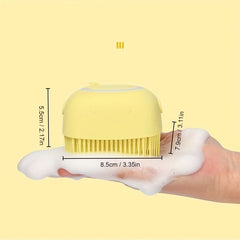 Pet Bath Brush & Shampoo Dispenser for Dogs & Cats Grooming Tool