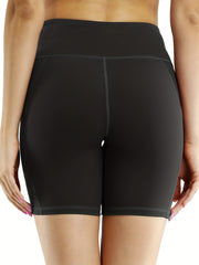 High Waist Yoga Shorts Moisture Wicking Workout Biker Shorts